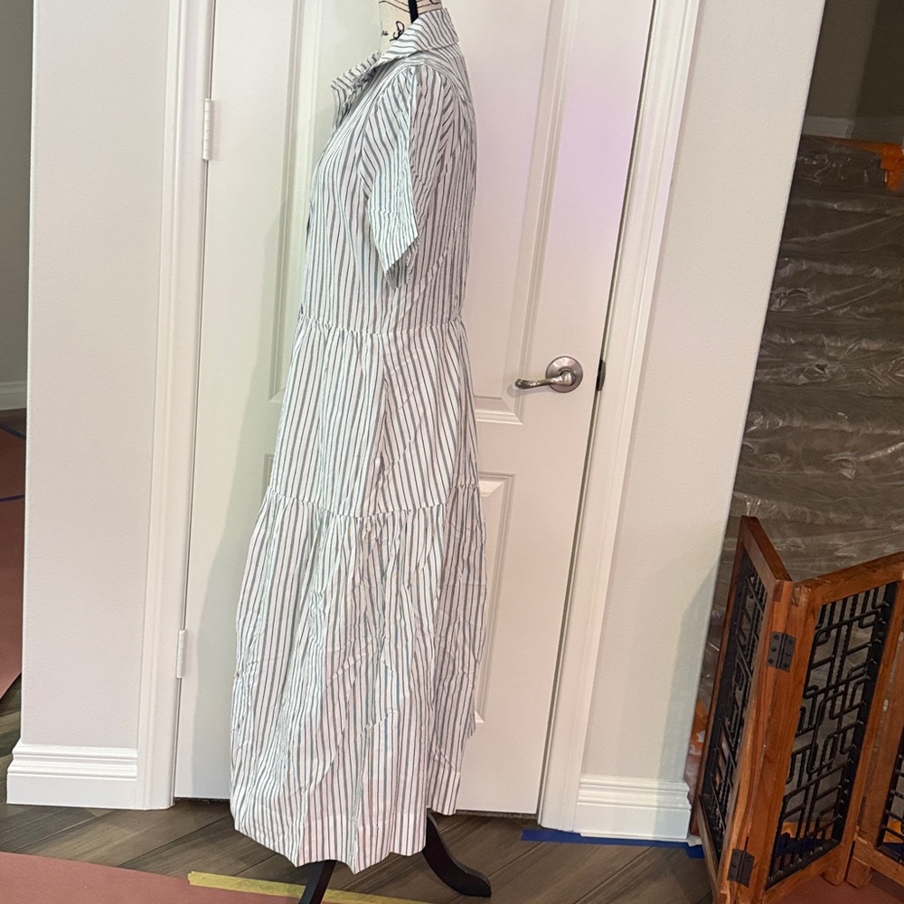 Evereve Ella Midi Stripe Shirt Dress NWT - Picture 6 of 11